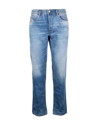 Diesel Light Blue Stretch Cotton Regular Jeans