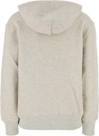 Autry Womens Cotton Melange Hoodie Gray Sweater