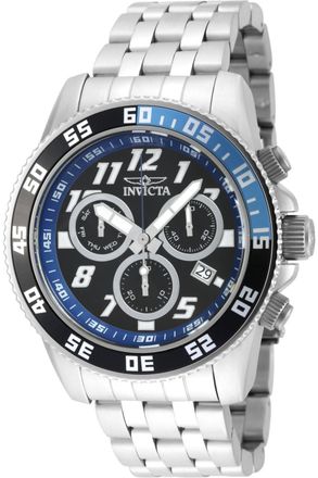 Invicta Pro Diver 20478 Herenhorloge - Quartz Uurwerk - Roestvrij Staal met Zwarte Wijzerplaat - 50 mm