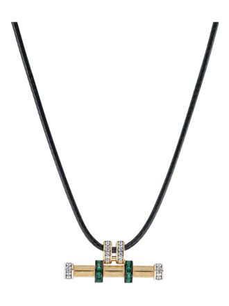 V JEWELLERY Maya crystal-embellished necklace - Oro