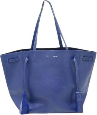 Celine Pre-owned Vintage Leren Tote - Dames - Vintage Shopper - Blauw - ONE Size - Leer - Vintage