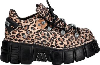 New Rock Enkellaars - Dames - Veterschoenen - Bruin - 41 EU - Leer - Schoenen