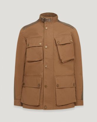 Belstaff Trackmaster Motorcycle Jacket Mens Waxed Cotton Sand Size 2XL