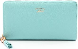 Gucci Blue Leather Long Wallet (Bi-Fold) (Pre-Owned)