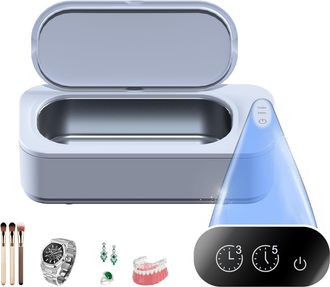 OEM Limpiador Ultras&oacute;nico Multifuncional Para Cristales Y Joyas: Funcionamiento Con Un Solo Bot&oacute;n Para Cristales, Modo Dual De 3/5 Minutos, Herramienta De