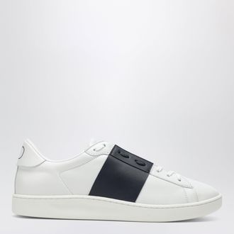 Valentino Garavani Sneaker Open Royco in vitello nappato bianco/marine