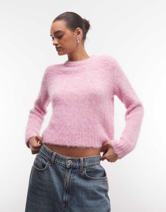 Monki maglione lavorato a maglia comodo in rosa polveroso