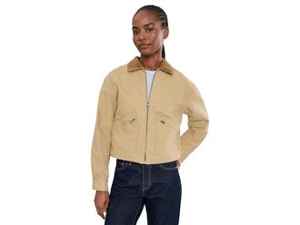 Levi's Ladies Cotton Utility Jacket Womens Jacket Tan : LG, Cotton/Denim