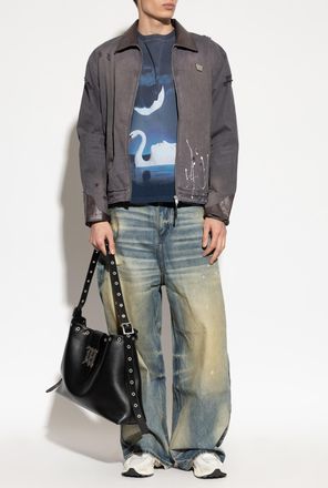 Misbhv T-shirt With A Vintage Effect, Mens, Navy Blue