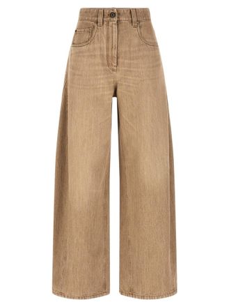 Brunello Cucinelli Beige Wide jeans