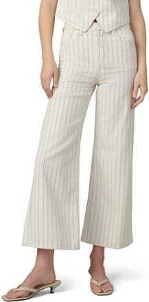 Joe's The Mia Stripe High Waist Ankle Wide Leg Jeans in Natural Stipe at Nordstrom Rack, Size 31
