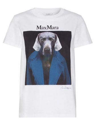 Max Mara White Graphic T-Shirt