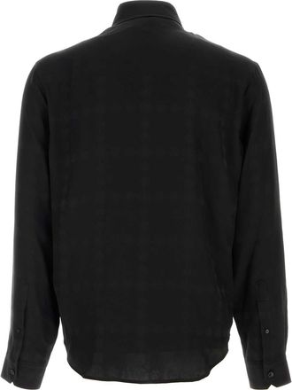 Versace Mens Informal Shirt Medusa Vintage Silk Crepe Satin Jac Black Camicie Exterior