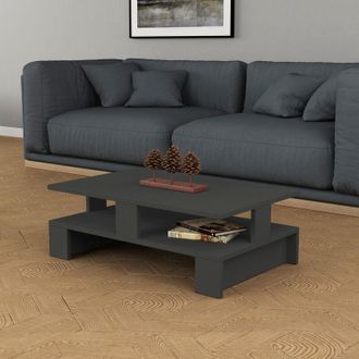 Decortie Decortie Mansu Modern Coffee Table Multipurpose H 27.5cm - Anthracite Grey