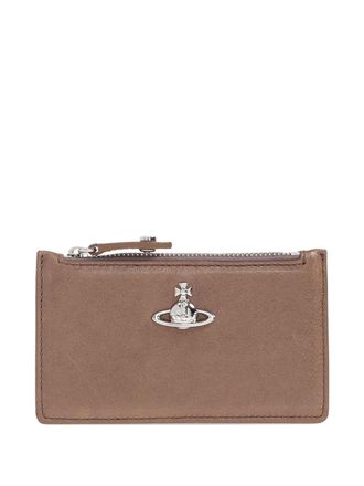 Vivienne Westwood Orb zip-top cardholder - Brown