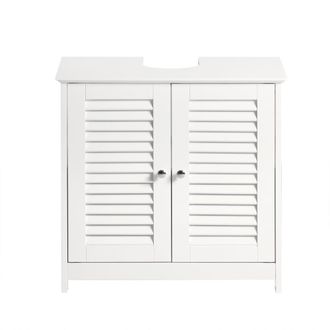 SoBuy Mobiletto Bagno Cassettiera Bagno Armadietto Bagno Mobile Sottolavabo Per Bagno Bianco Frg237-w - Sobuy
