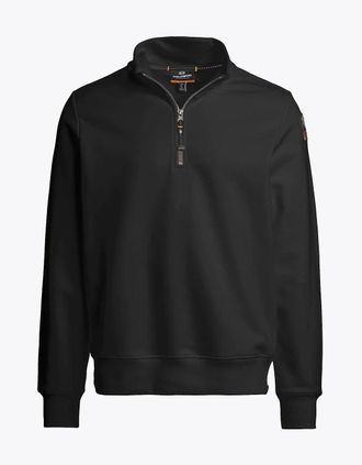 Parajumpers Mens Parajumpers Broad Peak Mens 1/4 Zip Sweatshirt - Blue Navy 316 - Black - Size: 40/Regular