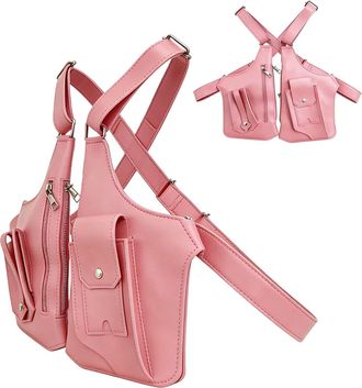 Generic Double Shoulder Armpit Bag for Men - Anti-Theft Sling Holster - Shoulder Holster Bag - for Travel Work Passport School Money Running Hiking Motorcycle