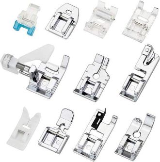 OEM Juego De Prensatelas Multifuncionales Para M&aacute;quinas De Coser Dom&eacute;sticas - Kit De Accesorios De 11 Piezas Para Costura, Acolchado Y Bordado