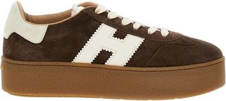 Hogan Brown H681 Allacciato Suede Sneakers