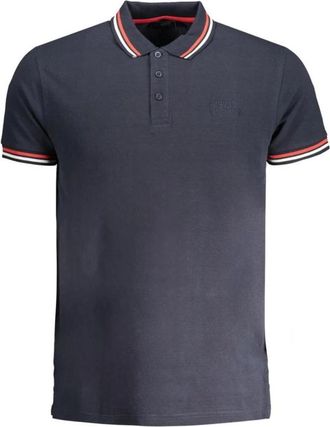Cavalli Blauw Katoenen Poloshirt met Geborduurd Logo - Heren - Polos - Blauw - XL - Katoen - Tops