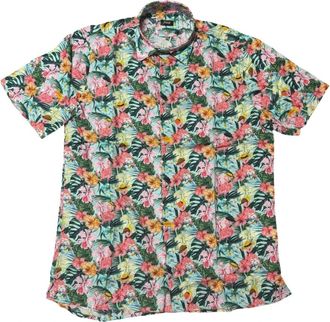 F**k Short Sleeve Shirt - Heren - Korte mouwen Overhemden - Veelkleurig - S - Overhemden