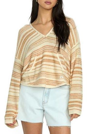 Billabong Baja Stripe Sweater Hoodie in Biscuit at Nordstrom Rack, Size X-Small