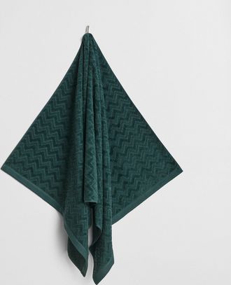 GANT Home decor Jacquard Herringbone Towel 70X140 (70x140) TARTAN GREEN