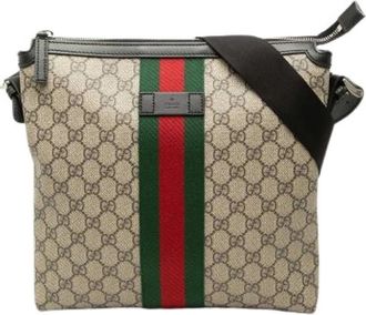 Gucci Pre-owned Canvas Crossbody Bag - unisex - Vintage Schoudertas - Beige - ONE Size - Vintage