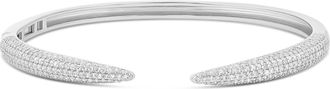 SHYMI Pav&eacute; Claw Cuff Bangle - 18K Gold-Filled, Rhodium Plated, Cubic Zirconia, Day to Night, Open Bangle
