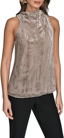 DKNY Burnout Mock Neck Sleeveless Top in Vapor at Nordstrom, Size X-Large