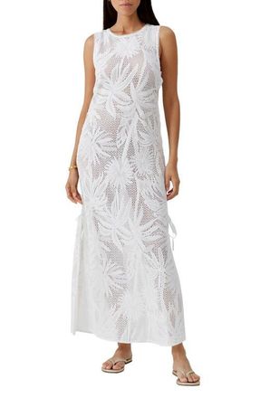 Melissa Odabash Jada Open Stitch Cover-Up Dress in White at Nordstrom, Size X-Small