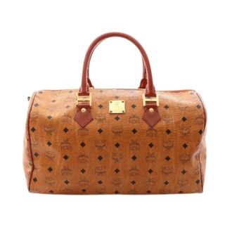 MCM Pre-owned Visetos Coated Canvas Boston Bag - unisex - MCM Pre-owned - Vintage Handbags - Brown - ONE SIZE - Pre-owned
