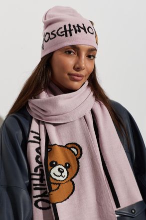 Moschino Cap With Logo, Unisex, Pink