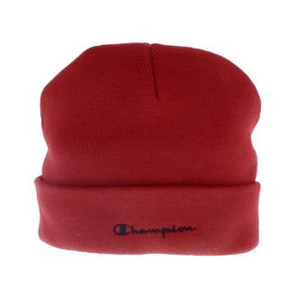 Champion Rode Cuffed Beanie met Print Patroon - Dames - Hoeden - Rood - ONE Size - Accessoires