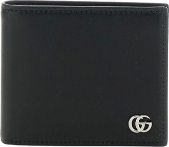 Gucci GG Marmont Bi-fold Portemonnee - Heren - Accessoires - Zwart - Maat: ONE Size Leer