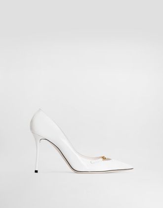 Dolce & Gabbana Patent Leather Pumps - Woman Pumps And Slingback White Leather 36.5
