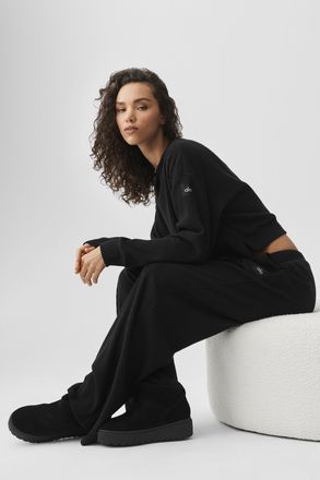 Alo | Muse Wide Leg Pants in Black, Size: Medium