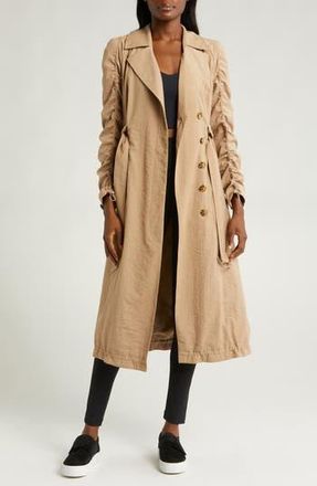Blanc Noir Penelope Soft Trench Coat in Warm Taupe at Nordstrom Rack, Size X-Small