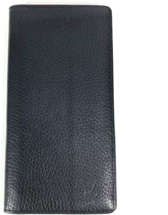 Louis Vuitton Taurillon Black Galle Leather Long Wallet (Bi-Fold) (Pre-Owned)
