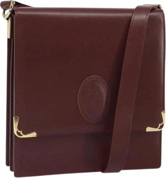 Cartier Pre-owned Leren Schoudertas - Dames - Vintage Schoudertas - Rood - ONE Size - Leer - Vintage