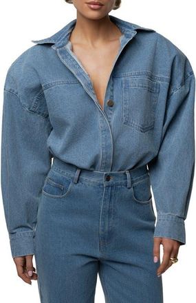 JLUXLABEL Unstoppable Bodysuit in Blue at Nordstrom, Size Large
