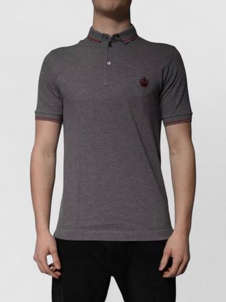 Dolce & Gabbana cotton embroidered polo shirt