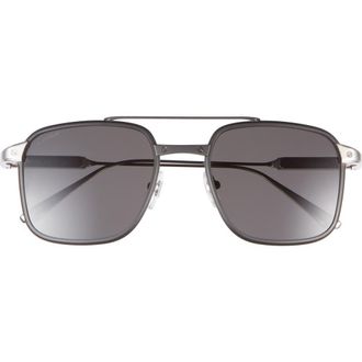 Cartier 54mm Rectangular Gradient Sunglasses in Black at Nordstrom