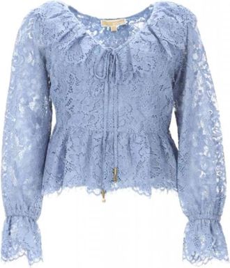 Michael Kors Chambray Blouse - Dames - Blouses - Blauw - L - Denim - Overhemden