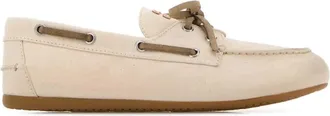 Miu Miu Beige Lace Up Loafers