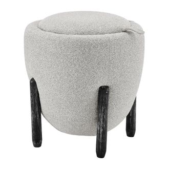 New Pacific Direct Murphy Fabric Storage Ottoman, Horizon Gray