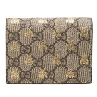 Gucci Pre-owned Wallets, female, Beige, Size: ONE SIZE Pre-owned Canvas Wallet
