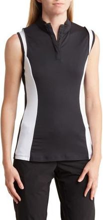 Callaway Colorblock Sleeveless Polo in Caviar at Nordstrom Rack, Size X-Large