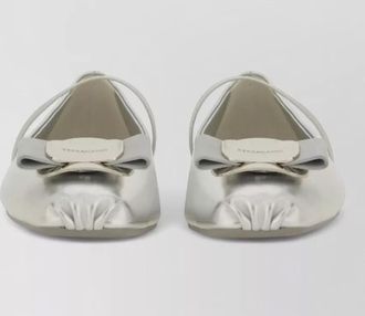Ferragamo dancer ballerina shoes round toe bow